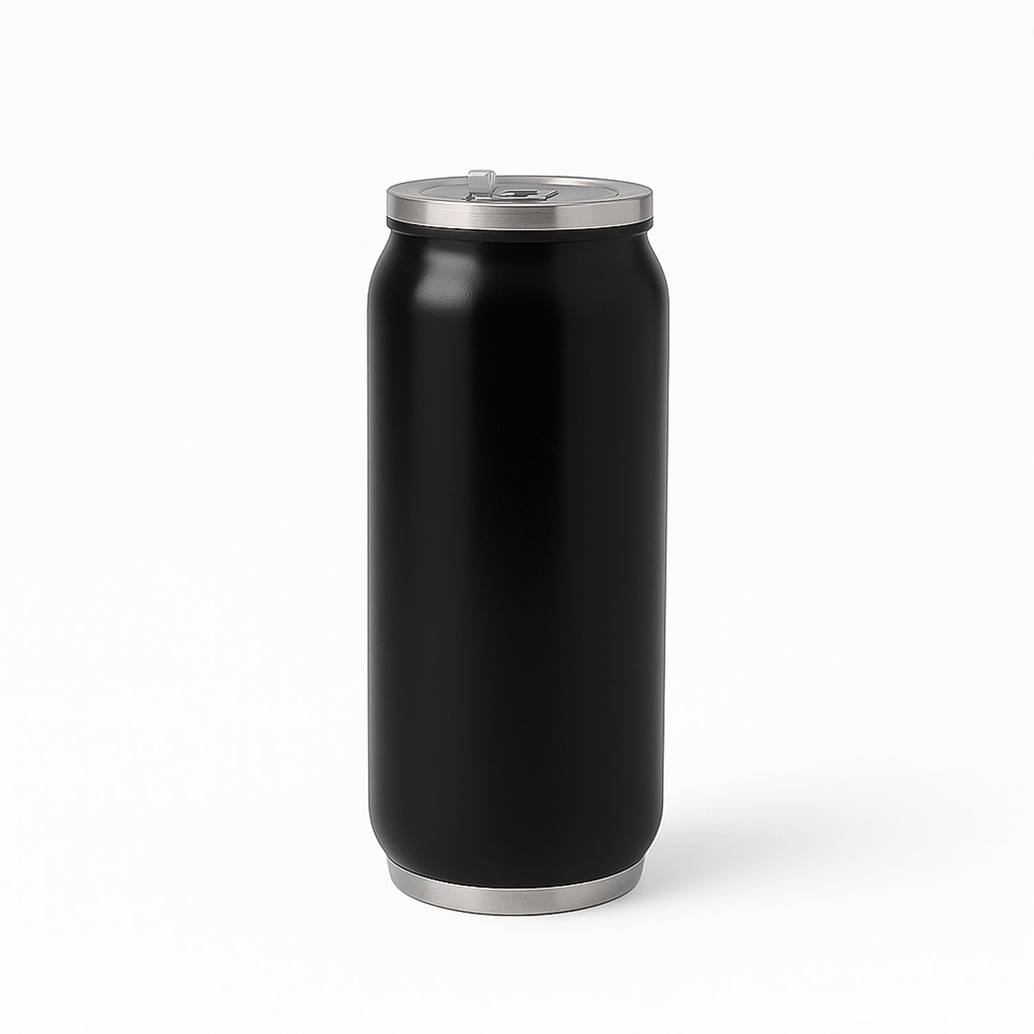 Stainless Steel Can-Shaped Vacuum Flask with Built-In Straw 500ml Approx, Tumbler (1 Pc) Stainless Steel Can-Shaped Vacuum Flask with Built-In Straw 500ml Approx, Tumbler (1 Pc)